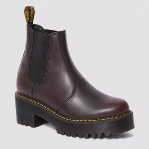 Dr. Martens Rometty Vintage Platform Leather Boots (Burgundy)